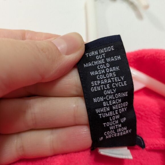 GAP Neon Pink Fleece Turtleneck Sweater, Women's Medium - Picture 6 of 9